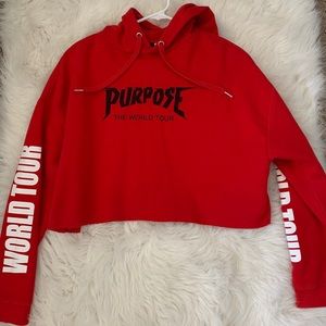 Justin Bieber Purpose Cropped Sweatshirt